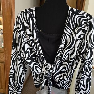 Chico's Zebra print shirt sz 2